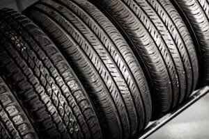 Closeup picture of 2 different brand and tread pattern tire | Whitley Automotive Marshville