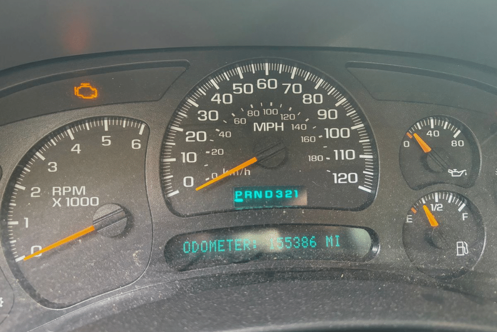 Check Engine Light Service in Locust NC At Whitley Automotive. Image of Check engine light illuminated on dashboard